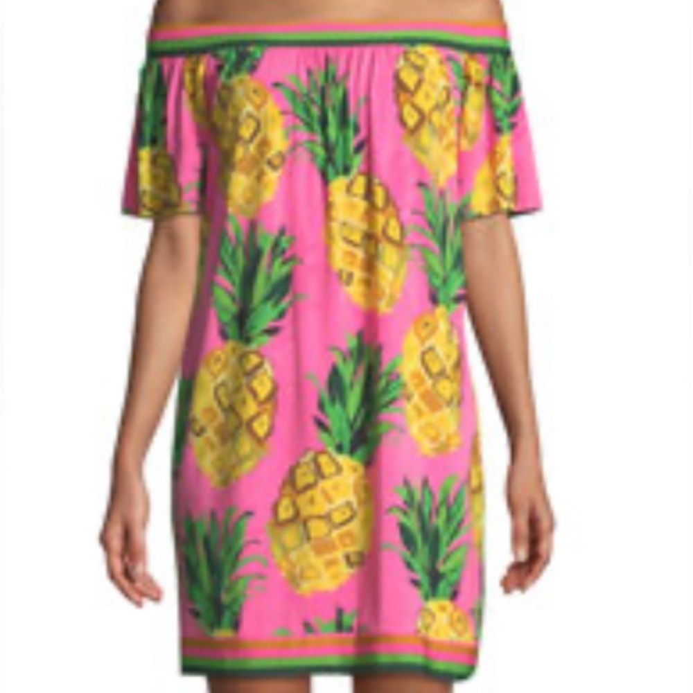 Trina Turk off the shoulder dress